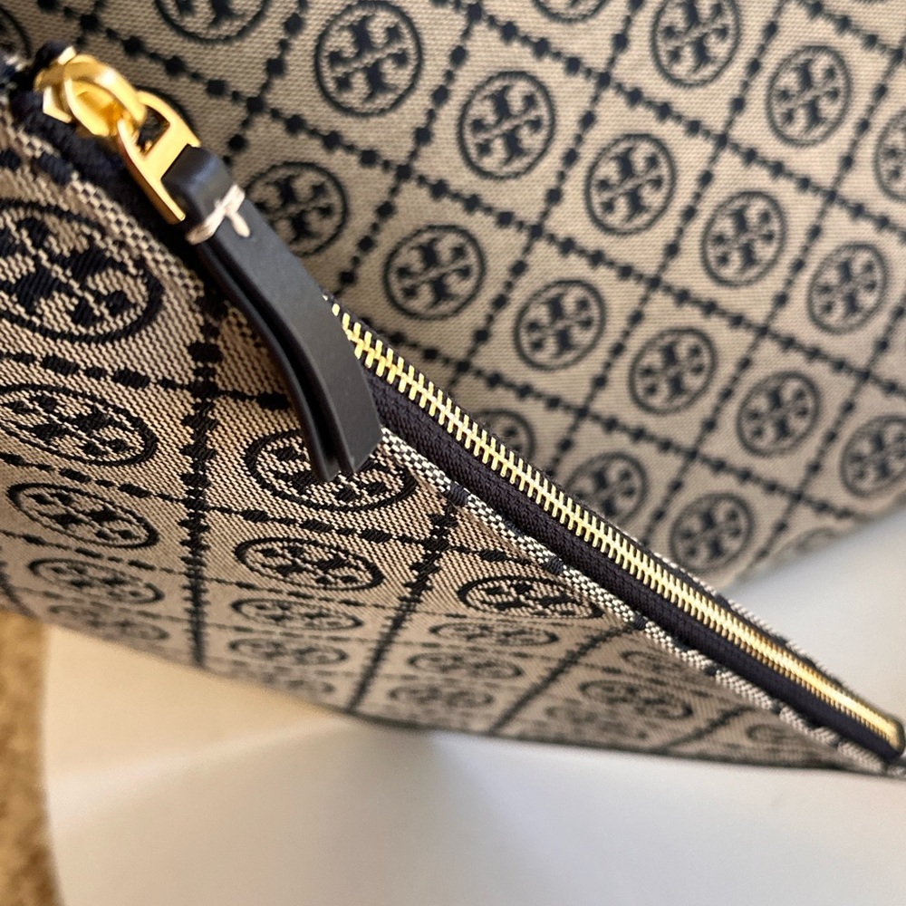 Tory Burch Black and White Geometric Tote - Picture 5 of 13